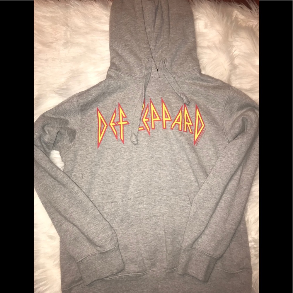 Gray Def Leppard hoodie
